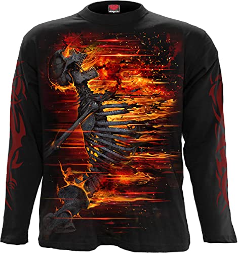 Spiral Herren M301 - Mens Long Sleeves T-Shirt, Black, von Spiral