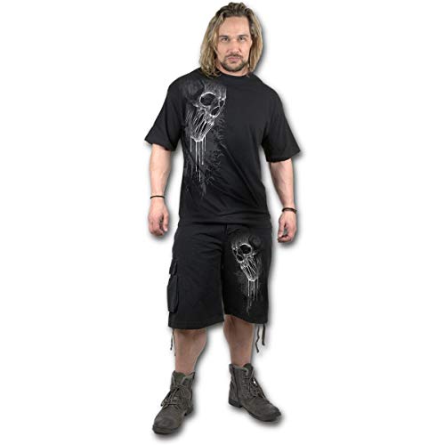 Spiral - BAT Curse - Cargo-Shorts im Vintage-Look - Schwarz - XL von Spiral