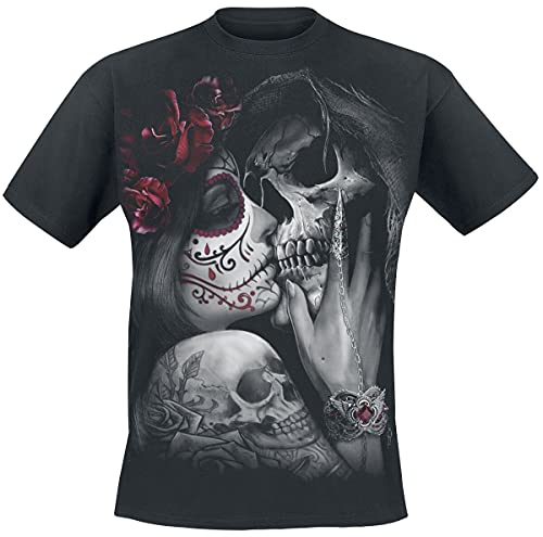 Spiral Direct Herren Dead kiss T-Shirt, schwarz, XL von Spiral