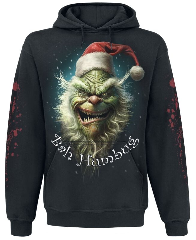 Spiral Kapuzenpullover - Bah Humbug - S bis 3XL - für Männer - Größe M - schwarz von Spiral