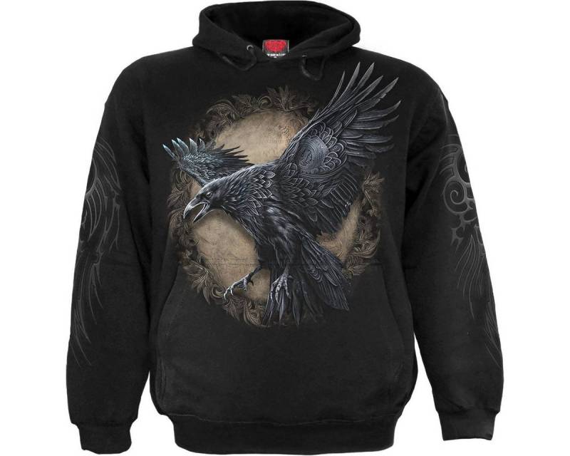 Spiral Kapuzenpullover Kultiger Spiral Hoodie "Raven Wise" Wikinger Herren von Spiral