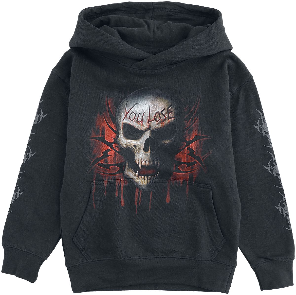 Spiral Kapuzenpullover für Kinder - Kids - Game Over - für Jungen - schwarz von Spiral