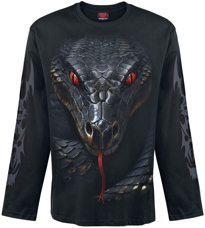 Spiral Langarmshirt - Basilisk - M bis XXL - für Männer - Größe L - schwarz von Spiral