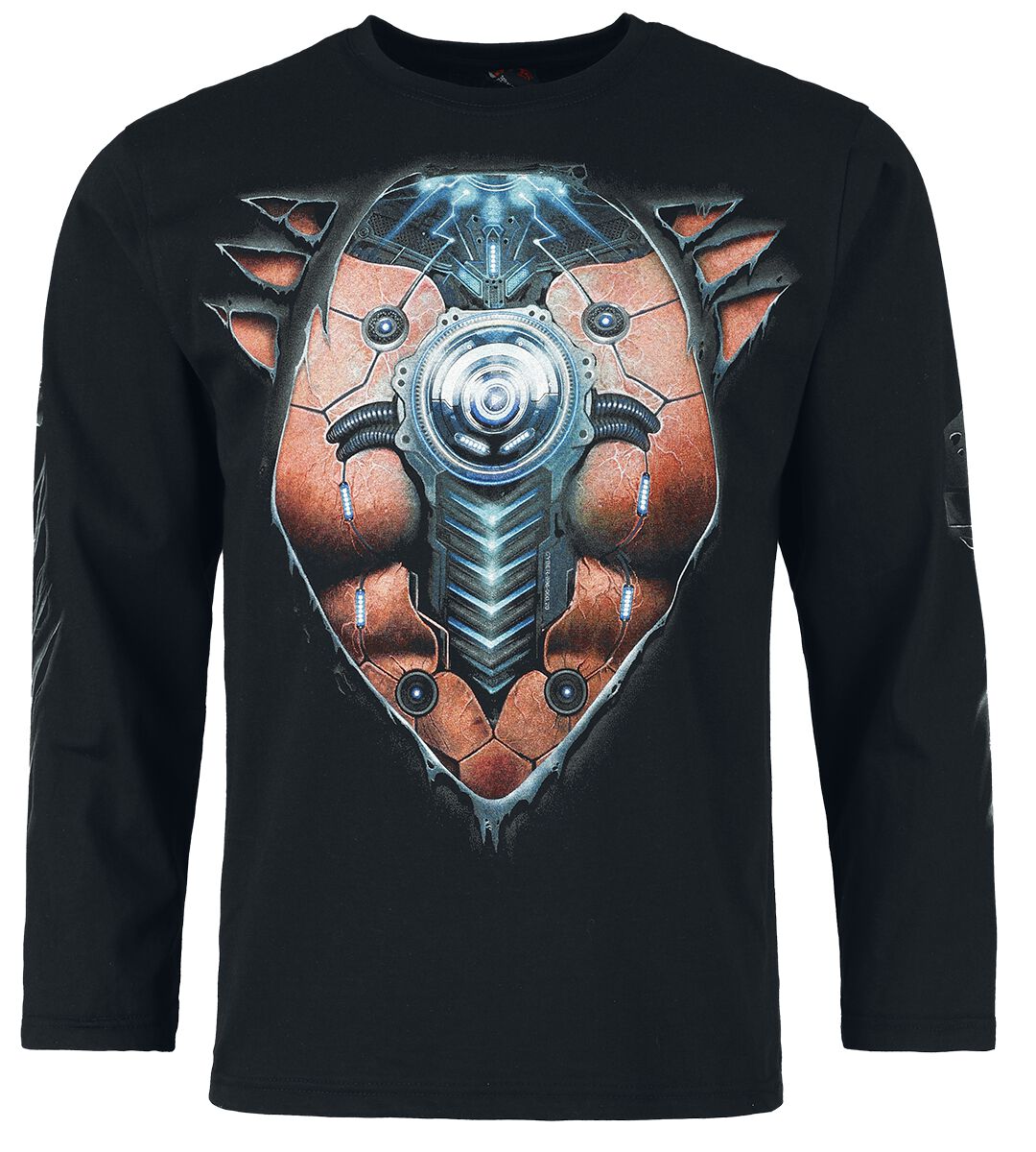 Spiral Langarmshirt - Cyber Skin - M bis XXL - für Männer - Größe L - schwarz von Spiral