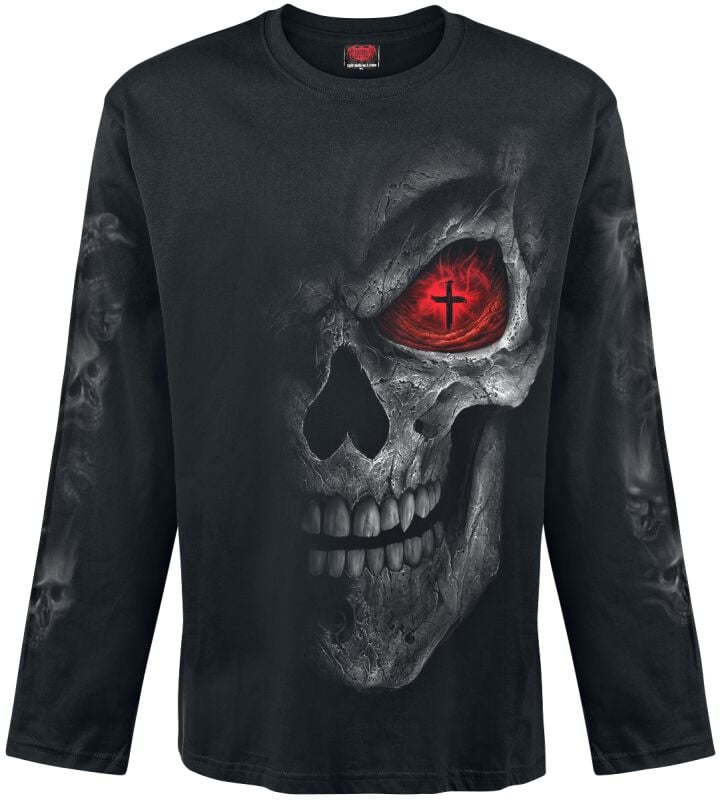 Spiral Langarmshirt - Death Stare - M bis XXL - für Männer - Größe XXL - schwarz Spiral Langarmshirt - Death Stare - M bis XXL - für Männer - Größe XXL - schwarz von Spiral