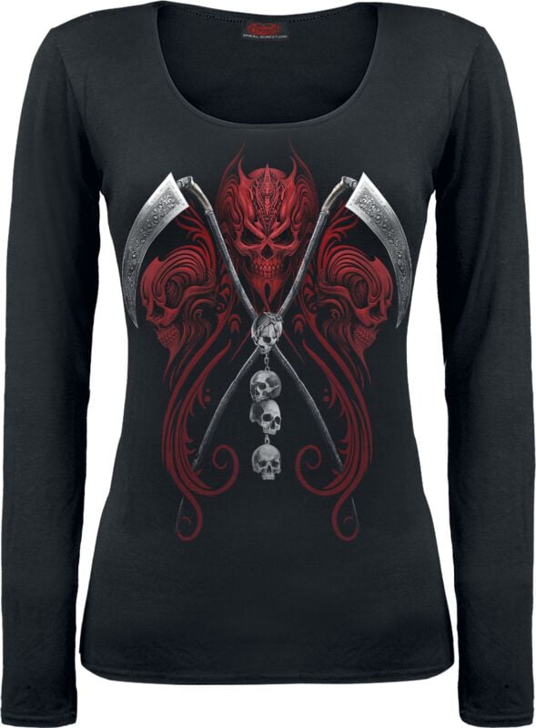 Spiral Langarmshirt - Reaperess - Longsleeve - S bis XXL - für Damen - Größe XXL - schwarz von Spiral