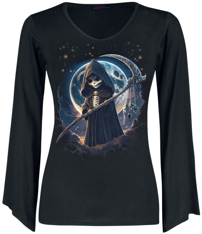 Spiral Langarmshirt - Reaperette - S bis XXL - für Damen - Größe L - schwarz von Spiral