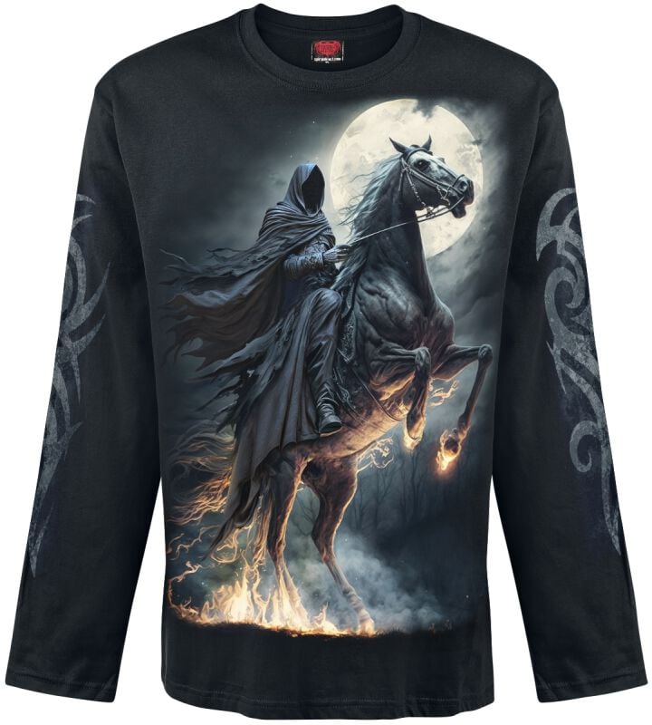 Spiral Langarmshirt - Shadow Rider - M bis XXL - für Männer - Größe XXL - schwarz von Spiral