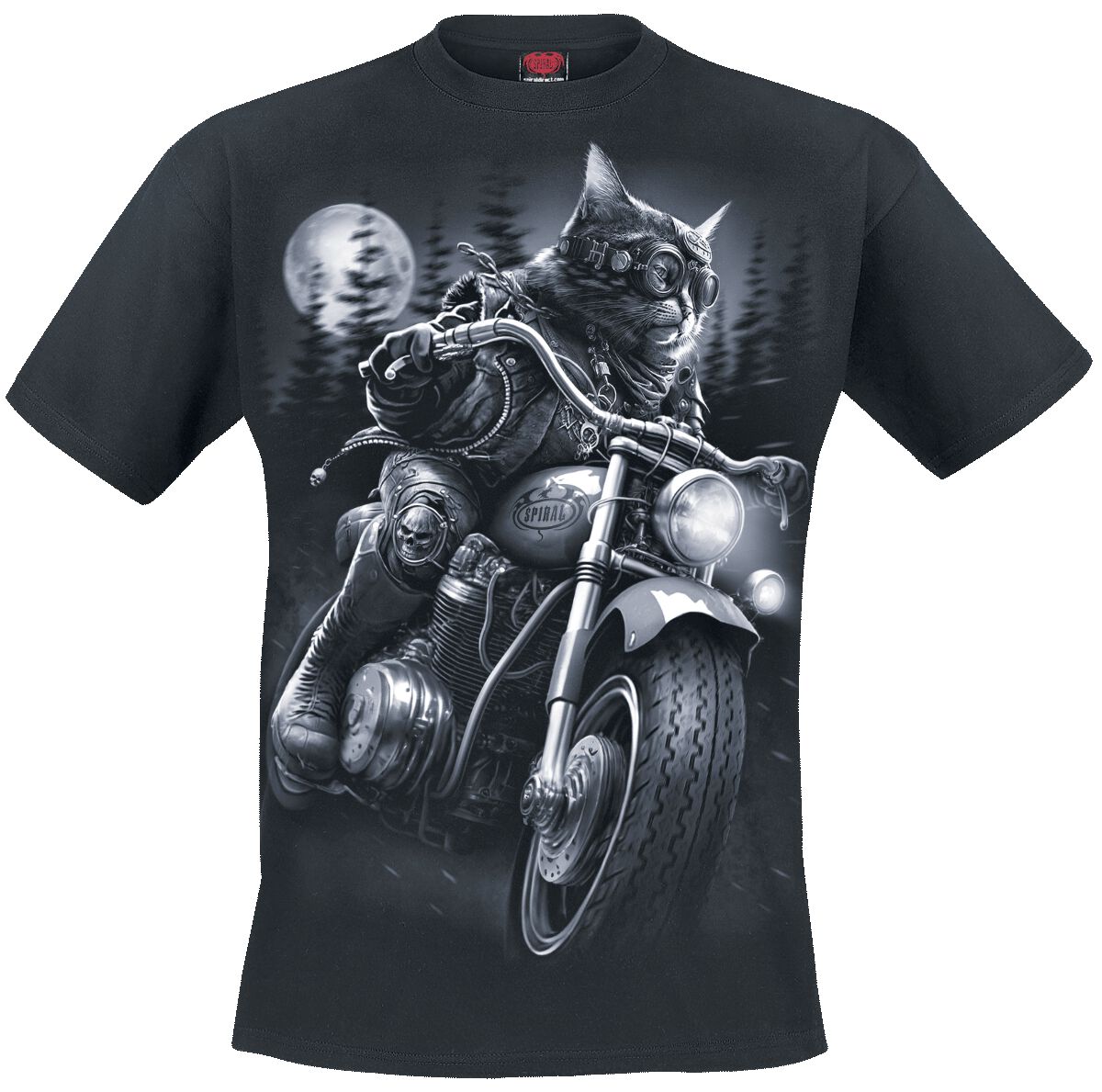 Spiral Nine Lives T-Shirt schwarz in L von Spiral
