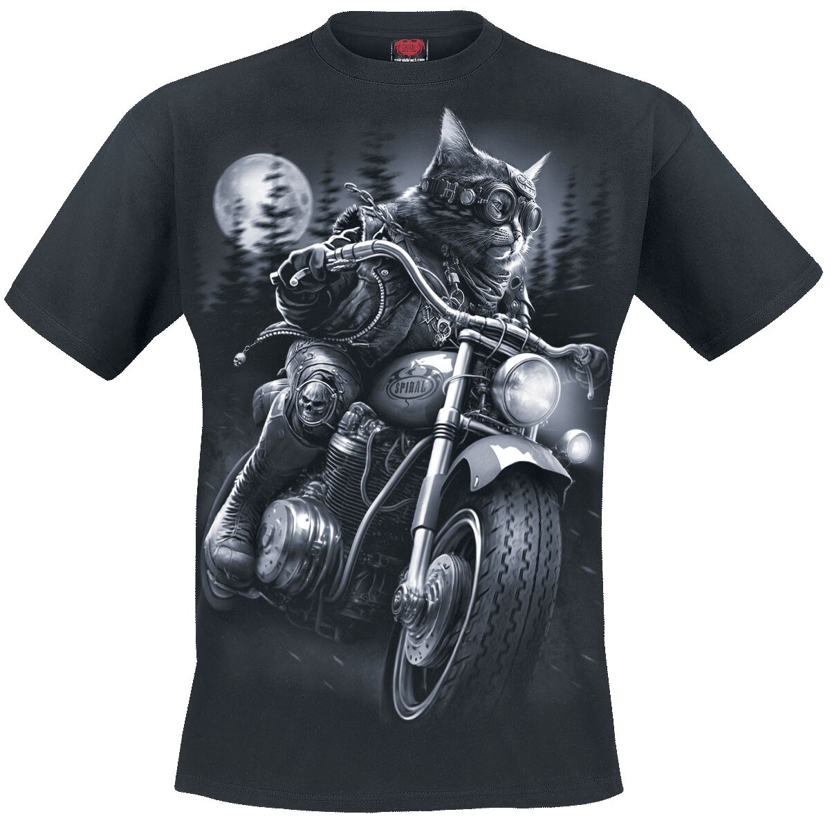 Spiral Nine Lives T-Shirt schwarz in M von Spiral