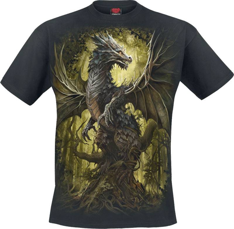 Spiral Oak Dragon T-Shirt schwarz in XL von Spiral