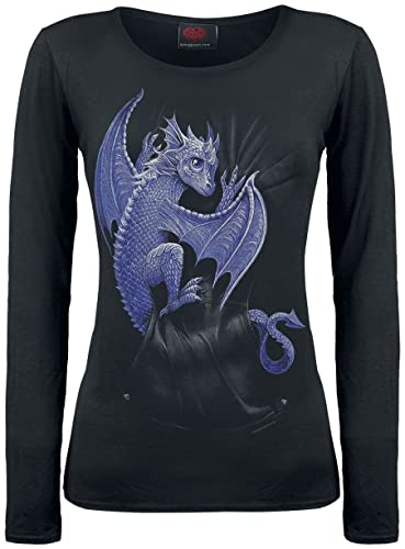 Spiral Pocket Dragon Frauen Langarmshirt schwarz M von Spiral