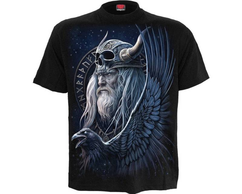 Spiral Print-Shirt Herren Spiral Shirt "Odins Krieger" Wikinger Gothic Shirt Anime aus Baumwolle mit Print von Spiral