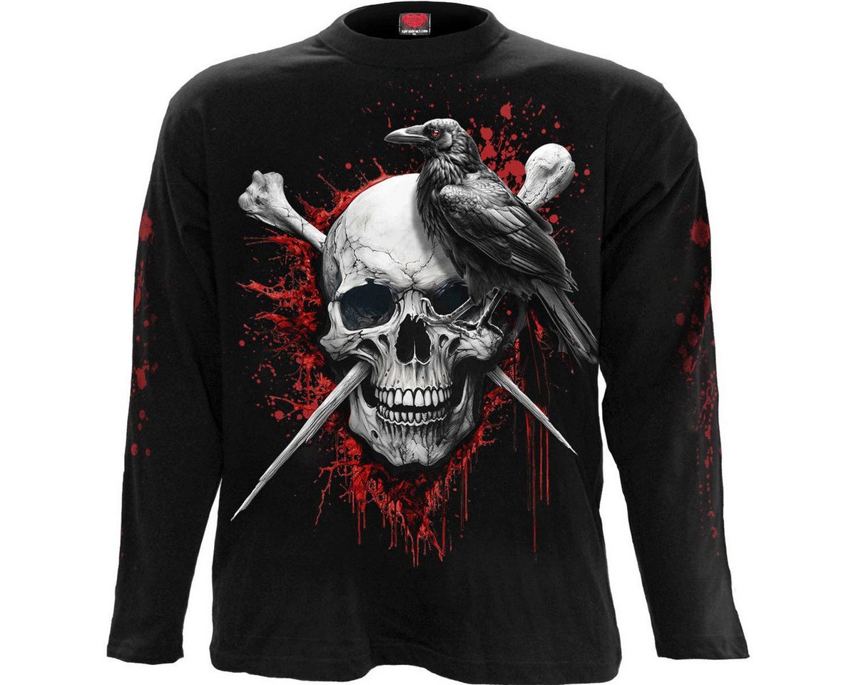 Spiral Print-Shirt Spiral Longsleeve Langarmshirt "Dead Raven" Herren Gothic Shirt Anime aus Baumwolle mit Print von Spiral