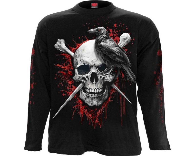 Spiral Print-Shirt Spiral Longsleeve Langarmshirt "Dead Raven" Herren Gothic Shirt Anime aus Baumwolle mit Print von Spiral