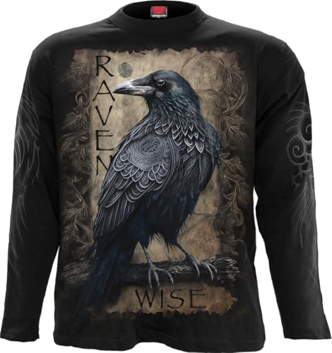 Spiral Raven Wise Männer Langarmshirt schwarz XXL von Spiral