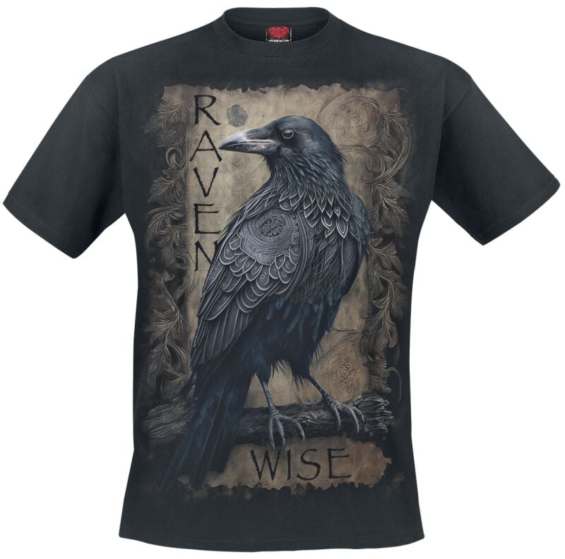 Spiral Raven Wise T-Shirt schwarz in M von Spiral