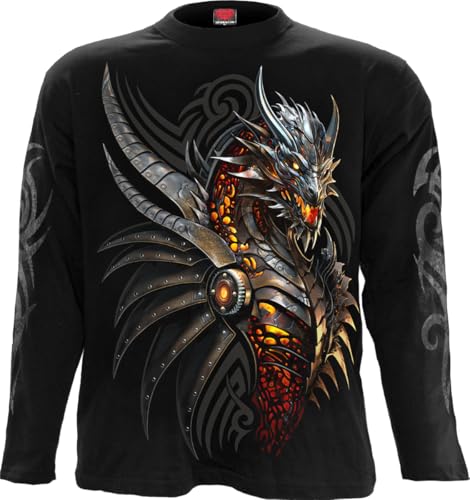 Spiral Razor Back Männer Langarmshirt schwarz XXL 100% Baumwolle Basics, Drachen, Horror, Rockwear von Spiral