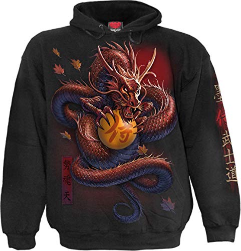 Spiral Samurai Männer Kapuzenpullover schwarz L 100% Baumwolle Everyday Goth, Gothic, Horror, Rockwear von Spiral