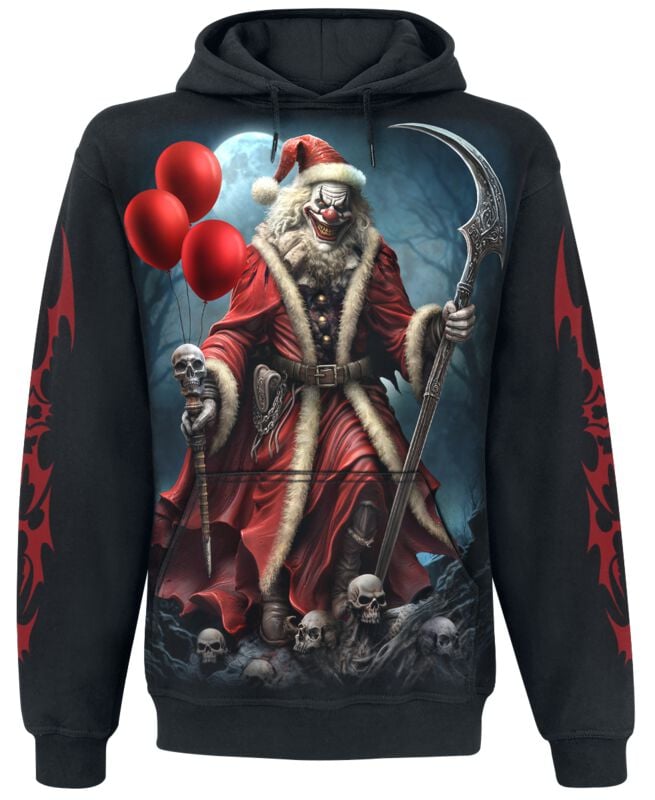 Spiral Santa Clown - Hoodie Kapuzenpullover schwarz in L von Spiral