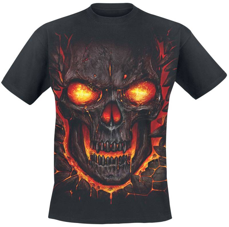 Spiral Skull Lava T-Shirt schwarz in XXL Spiral Skull Lava T-Shirt schwarz in XXL von Spiral