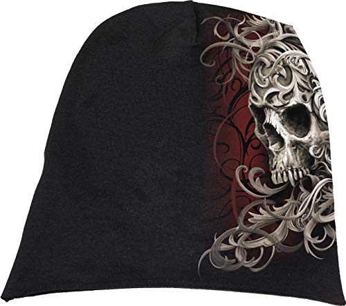 Spiral - Skull Shoulder WRAP - Beanie aus Leichter Baumwolle - Schwarz - L von Spiral