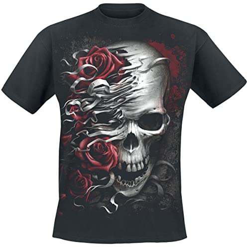 Spiral Skulls N' Roses Männer T-Shirt schwarz L von Spiral