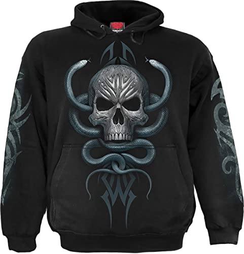 Spiral Stone Gaze Hoodie Männer Kapuzenpullover schwarz M 100% Baumwolle Horror, Rockwear, Totenköpfe von Spiral