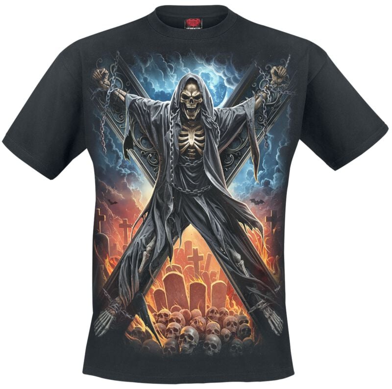 Spiral T-Shirt - Crossed Over T-Shirt - S bis 4XL - für Männer - Größe 3XL - schwarz Spiral T-Shirt - Crossed Over T-Shirt - S bis 4XL - für Männer - Größe 3XL - schwarz von Spiral