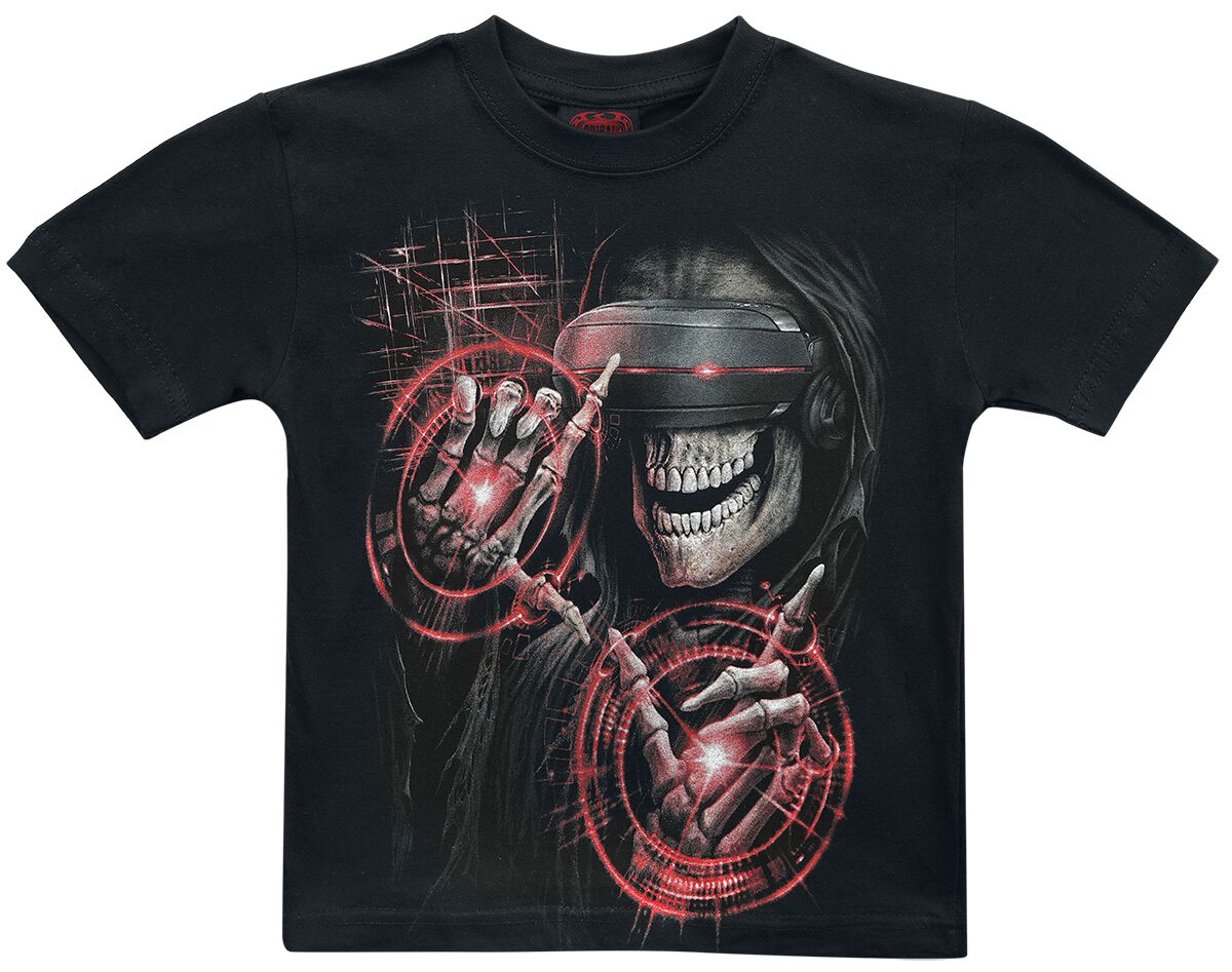 Spiral T-Shirt - Kids - Cyber Death - 116/122 bis 176 - für Jungen - Größe 176 - schwarz von Spiral