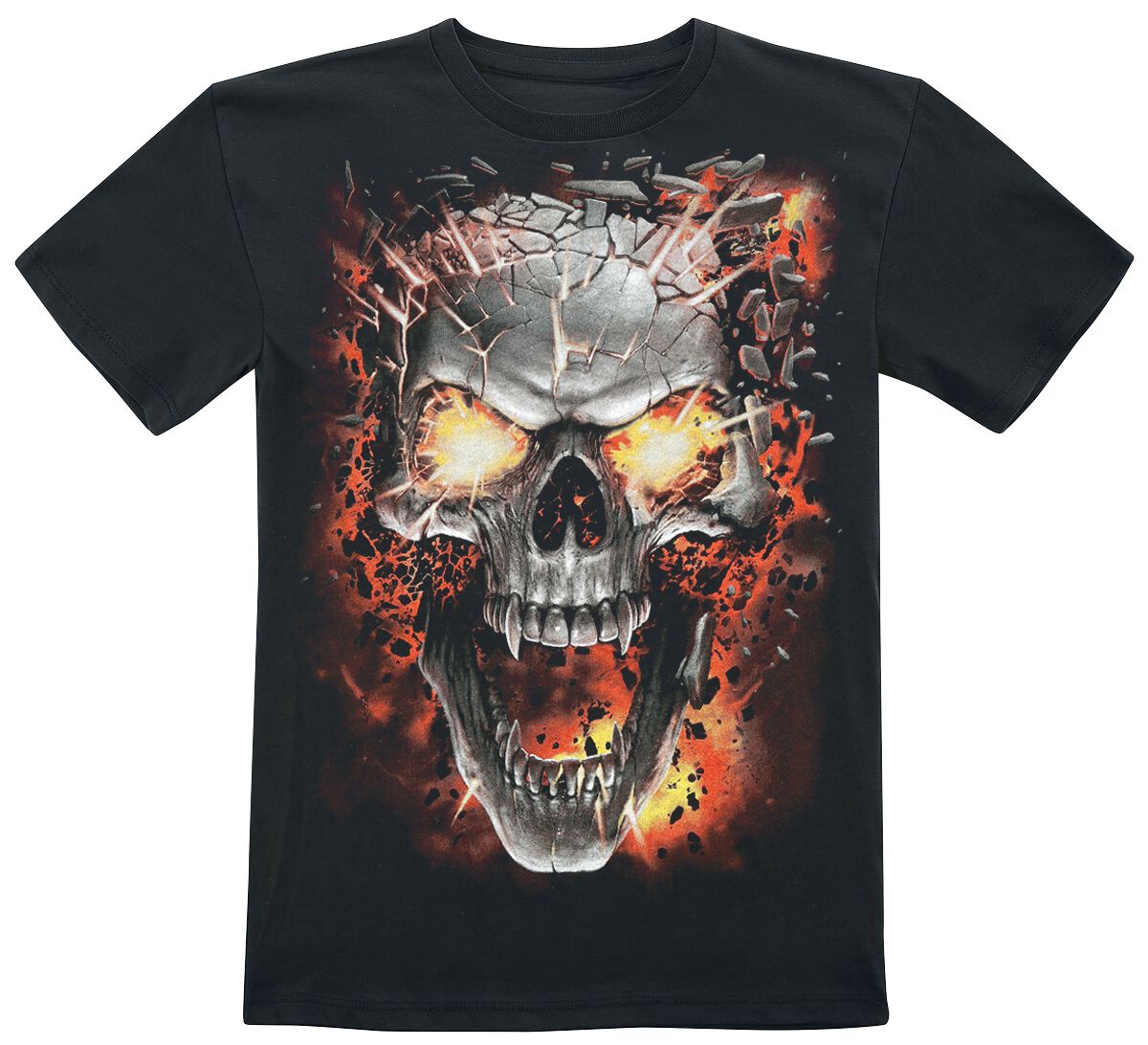 Spiral T-Shirt - Kids - Skull Blast - 116/122 bis 176 - für Jungen - Größe 176 - schwarz von Spiral
