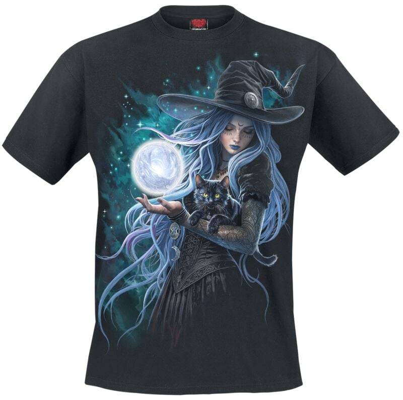 Spiral T-Shirt - Mystic Moon T-Shirt Front - S bis 4XL - für Männer - Größe 3XL - schwarz von Spiral