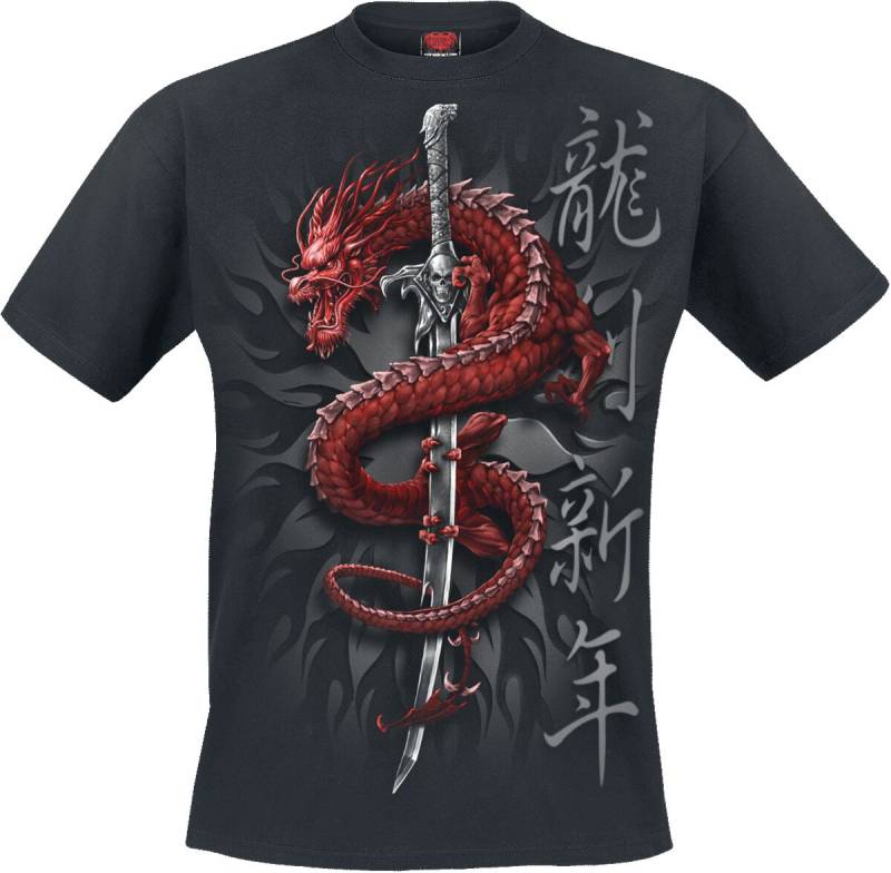 Spiral T-Shirt - Oriental Dragon - S bis 4XL - für Männer - Größe XXL - schwarz Spiral T-Shirt - Oriental Dragon - S bis 4XL - für Männer - Größe XXL - schwarz von Spiral