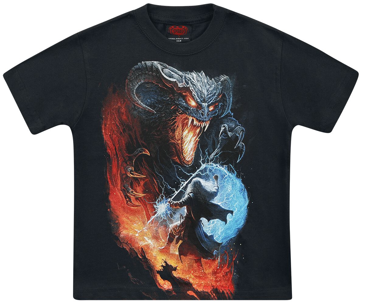 Spiral T-Shirt für Kinder - Kids - Infernal Duel - für Jungen - schwarz/multicolor von Spiral