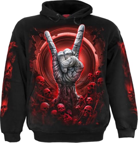 Spiral Tomb of Rock Männer Kapuzenpullover schwarz XL 100% Baumwolle Horror, Rockwear, Totenköpfe von Spiral