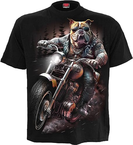 Spiral Top Dog Männer T-Shirt schwarz XXL 100% Baumwolle Biker, Rockwear, Tiere & Haustiere von Spiral