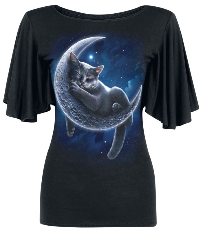 Spiral Velvet Moon T-Shirt schwarz in M von Spiral