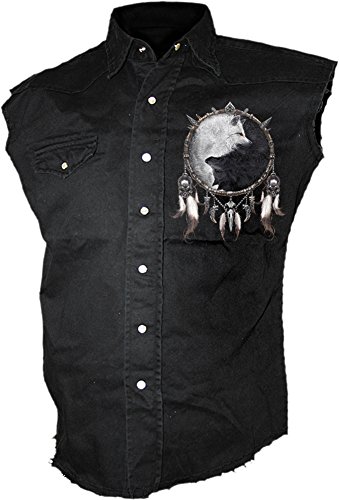 Spiral - Wolf Chi - Sleeveless Stone Washed Worker Schwarz - L von Spiral