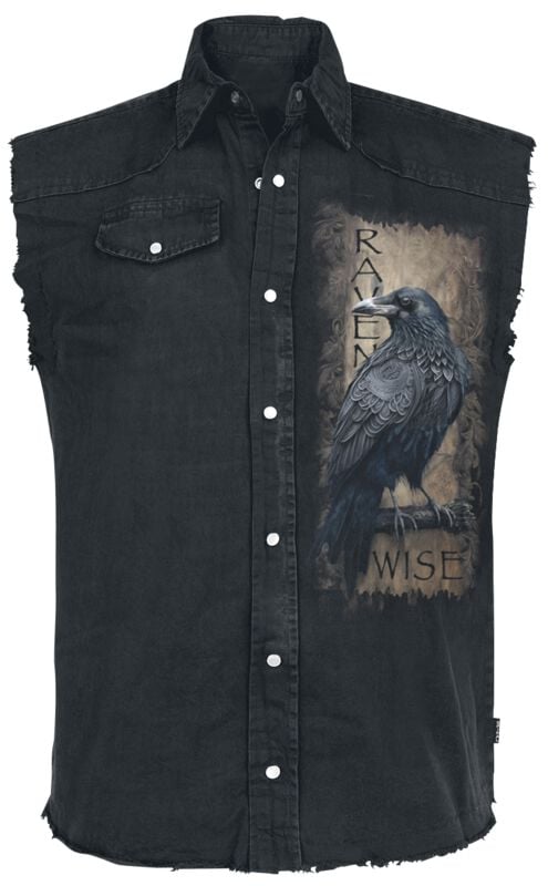 Spiral Weste - Raven Wise - M bis L - für Männer - Größe L - schwarz von Spiral
