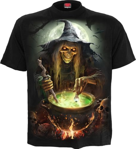 Spiral Witch's Brew Männer T-Shirt schwarz XXL 100% Baumwolle Horror, Rockwear, Totenköpfe von Spiral