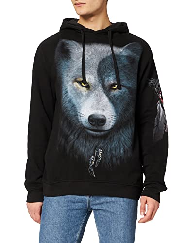 Spiral Wolf Chi Männer Kapuzenpullover schwarz XXL 100% Baumwolle Everyday Goth, Gothic von Spiral