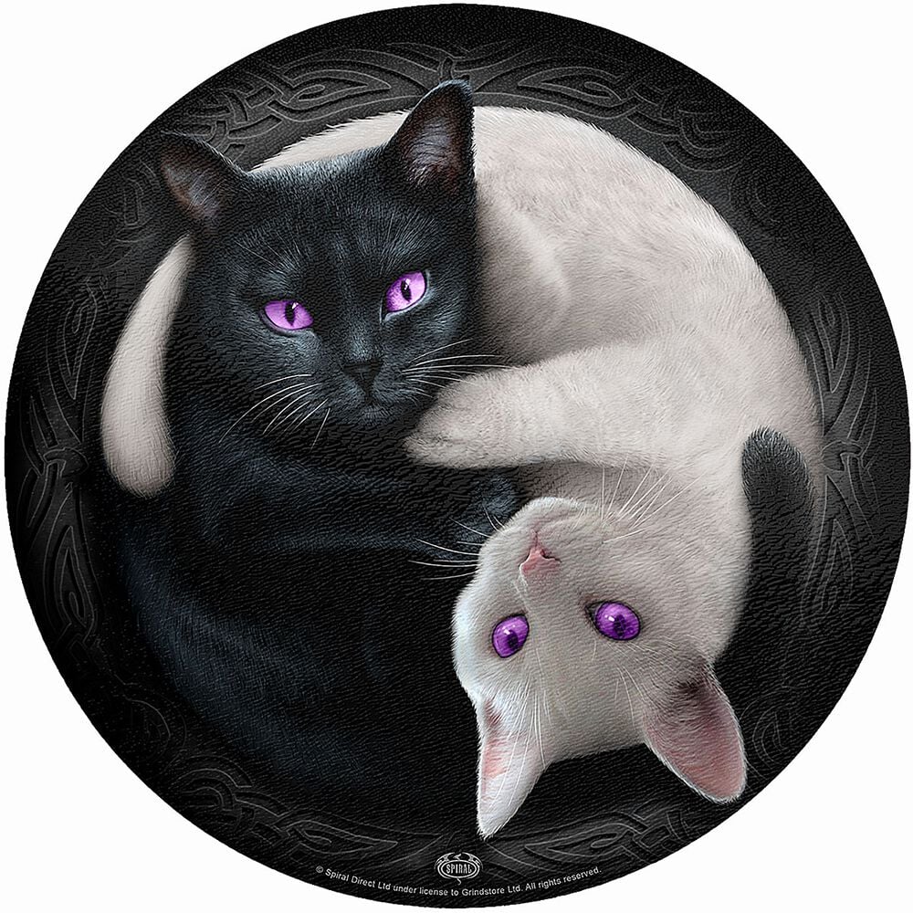 Spiral Ying Yang Cats Schneidebrett multicolor von Spiral