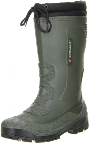 Spirale Damen Herren gefütterter Gummistiefel Winterstiefel Thermosohle ALTEX Oliv, Größe:37, Farbe:Grün von Spirale