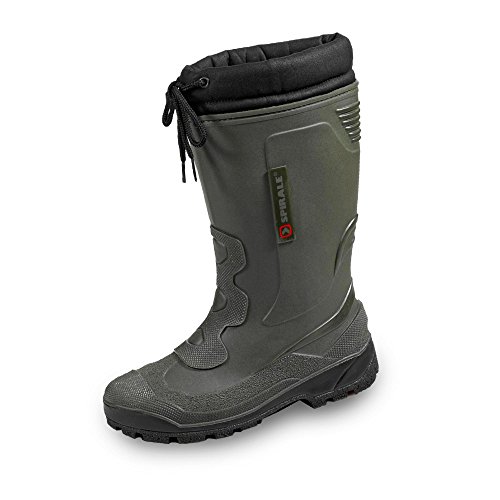 Spirale John Herren Gummistiefel Warm Gefüttert Winterstiefel Schneestiefel Warmfutter Arbeitstiefel Regenstiefel Wasserdicht, oliv, EU 40 von Spirale