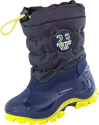 Spirale Jungen Unisex Kinder Eric Schneestiefel, Blau-Lime, 20 EU von Spirale