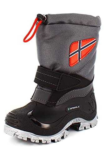 Spirale Jungen Unisex Kinder Morten Schneestiefel, Grau, 30 EU (Auf Schuhen befindet Sich EIN Markenlogo) von Spirale