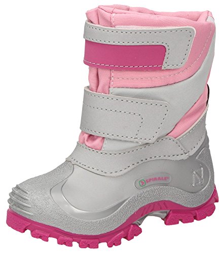 Spirale Simone Mädchen Winterstiefel, Schneestiefel für Kleinkinder, Kinder Klettstiefel, Canadian Boot, mit Doppel-Klettverschluss, warm gefüttert, wasserabweisend Pink (rosa (792)), EU 25 von Spirale