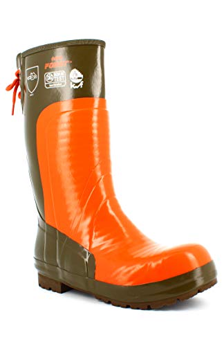 Spirale Unisex-Erwachsene Forst Super Safety Sicherheits-Gummistiefel, Grün (Orange-Oliv 085) von Spirale