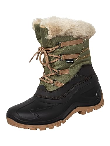 Spirale Winterstiefel Evelin Damenstiefel gefüttert grün 36 von Spirale