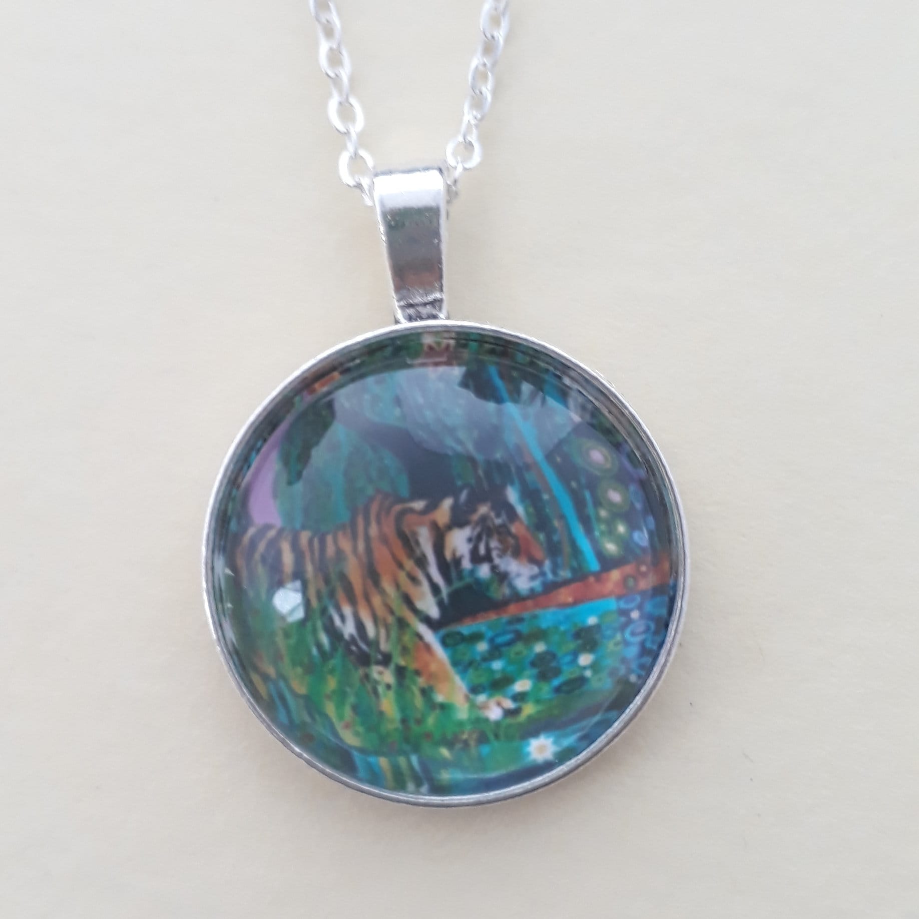 Tiger Charm Anhänger, Einzigartige Charm, Original Kunst Tiger-Liebhaber Schmuck Geschenk, Schlüsselanhänger von SpiralesDargent